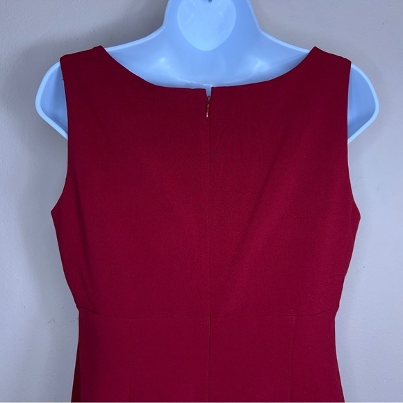 SIZE 8 JONES NEW YORK RED EVENT DRESS SHORT SLEEVE COCKTAIL WEDDING DATE NIGHT - Picture 7 of 11